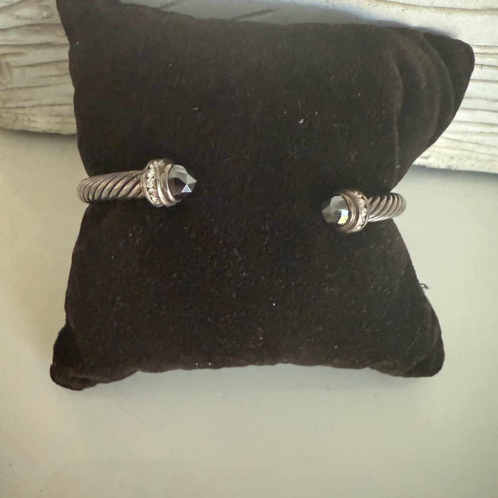 David Yurman Silver and Black Bracelet